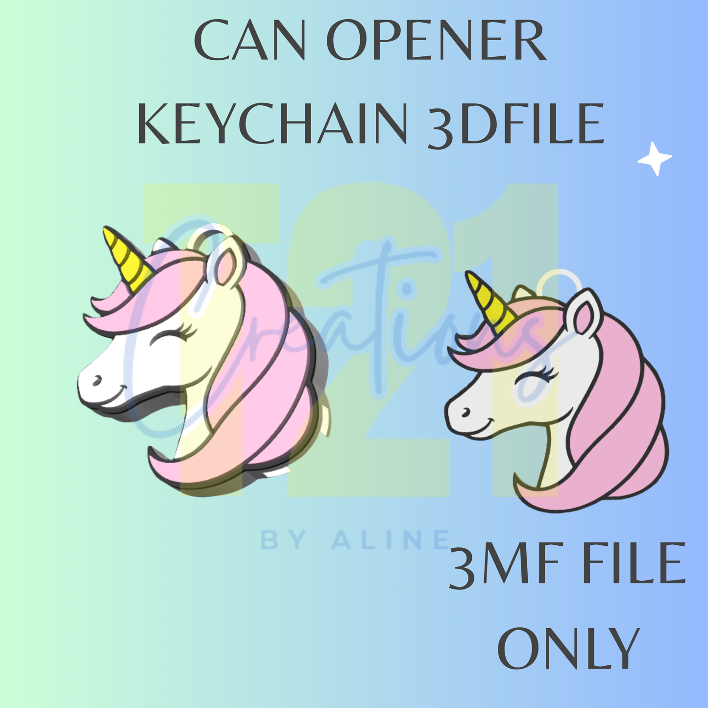 UNICORN 2 CAN OPENER 3MF FILE