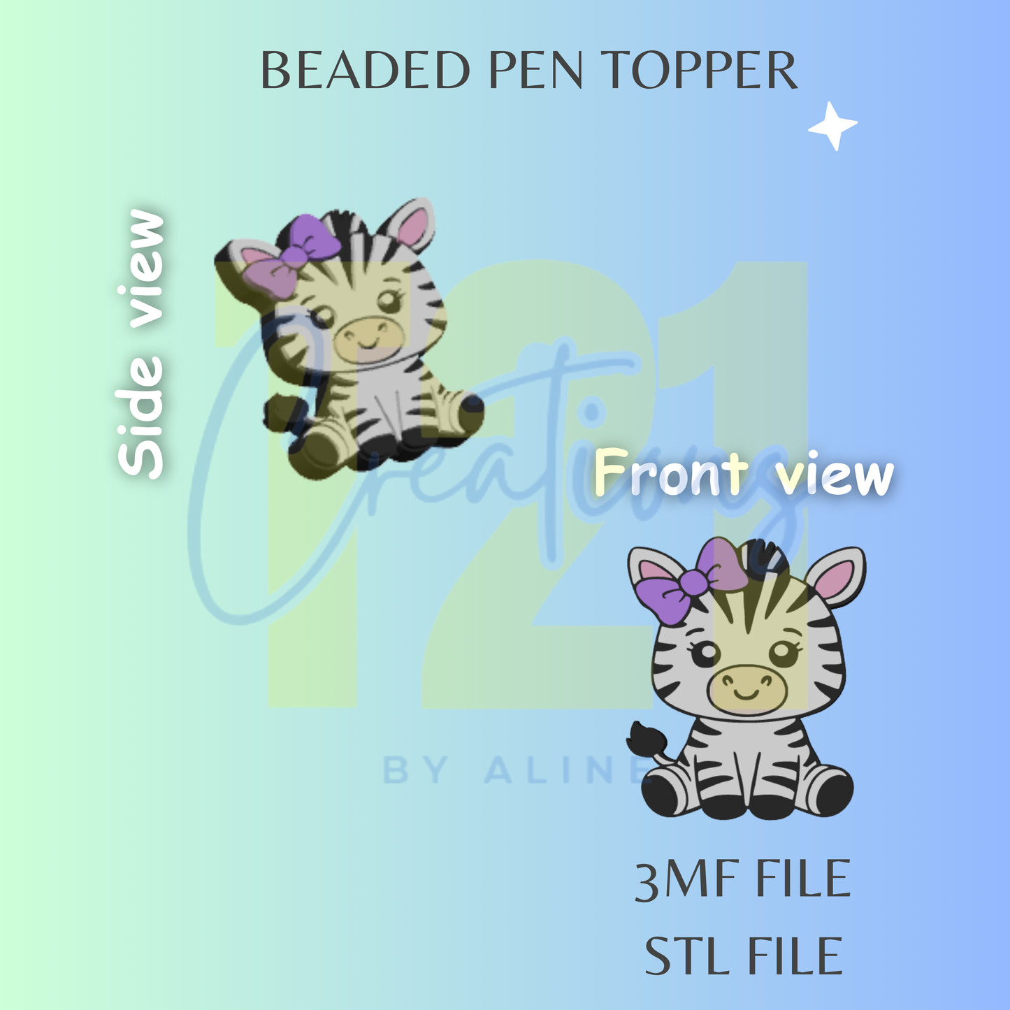 ZEBRA PEN TOPPER STL FILE