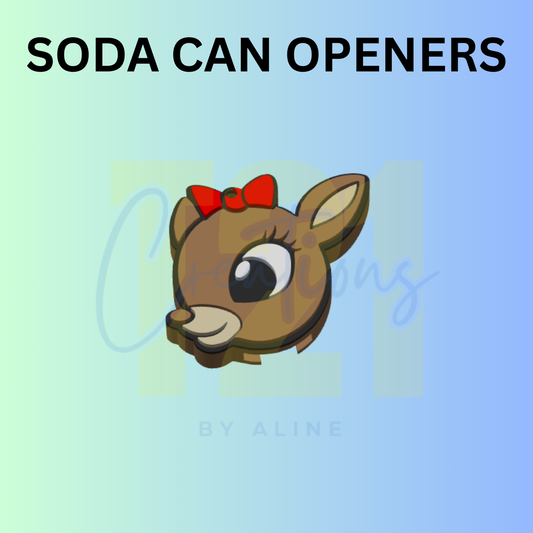 REINDEER GIRL CAN OPENER KEYCHAIN