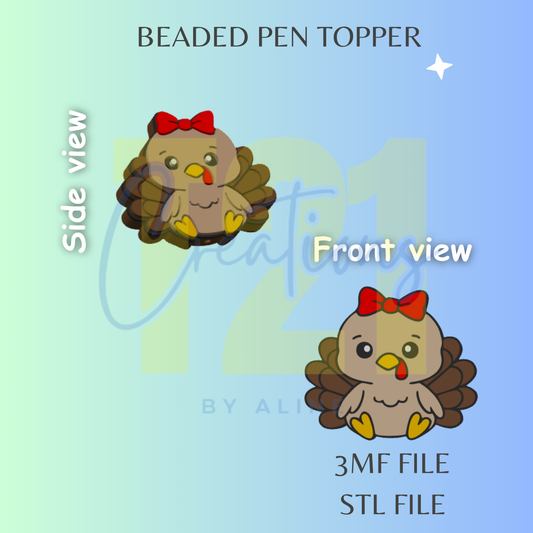 TURKEY PEN TOPPER STL FILE