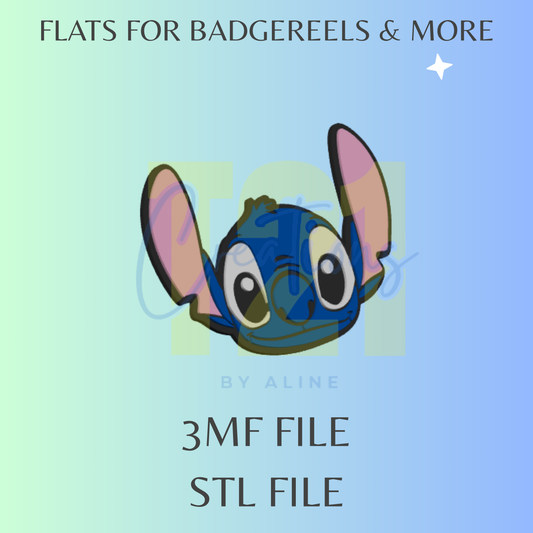 BLUE ALIEN 2 FLAT STL FILE