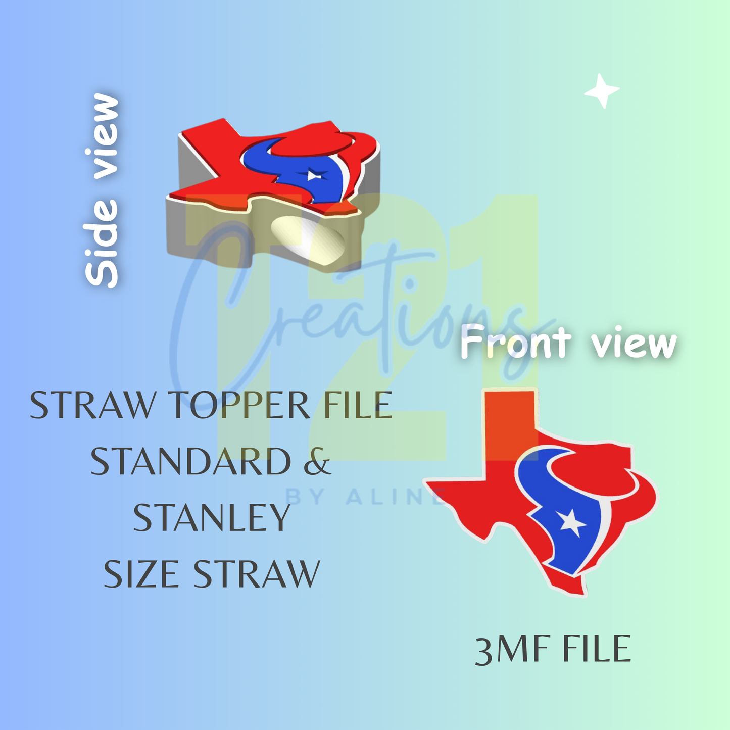 TEXAN STRAW TOPPER STL FILE