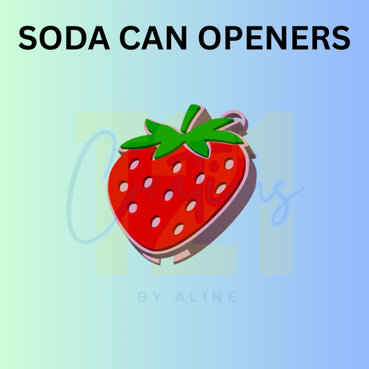 STRAWBERRY SODA CAN OPENER KEYCHAIN