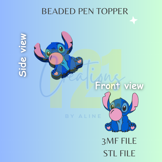BUBBLE ALIEN PEN TOPPER STL FILE