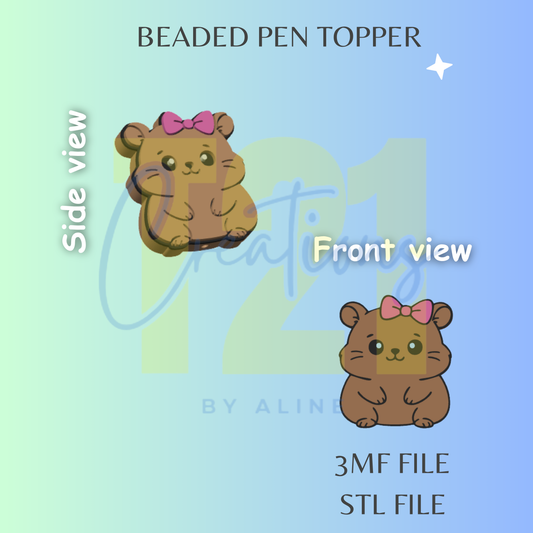 HAMSTER PEN TOPPER STL FILE