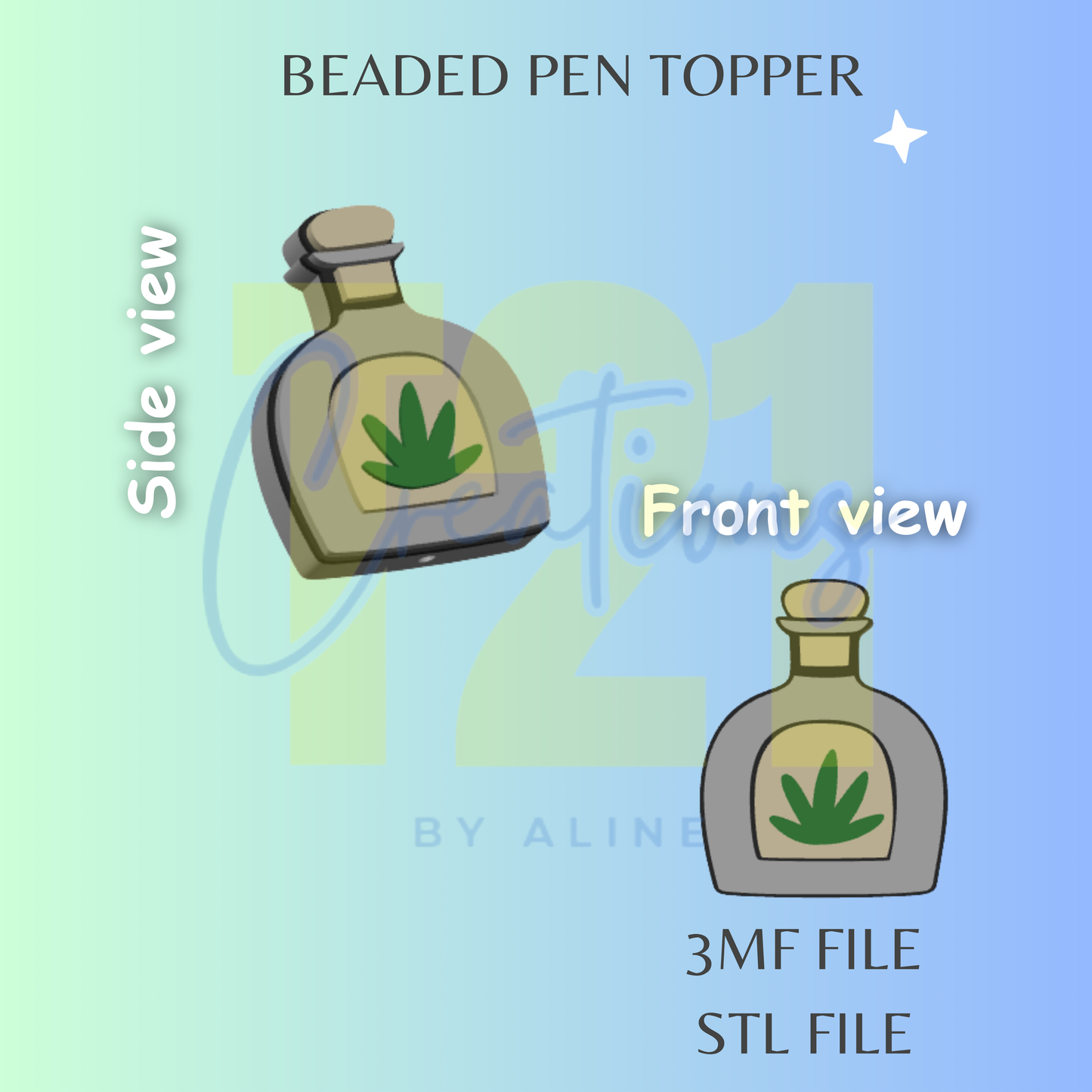 TEQUILA PEN TOPPER STL FILE