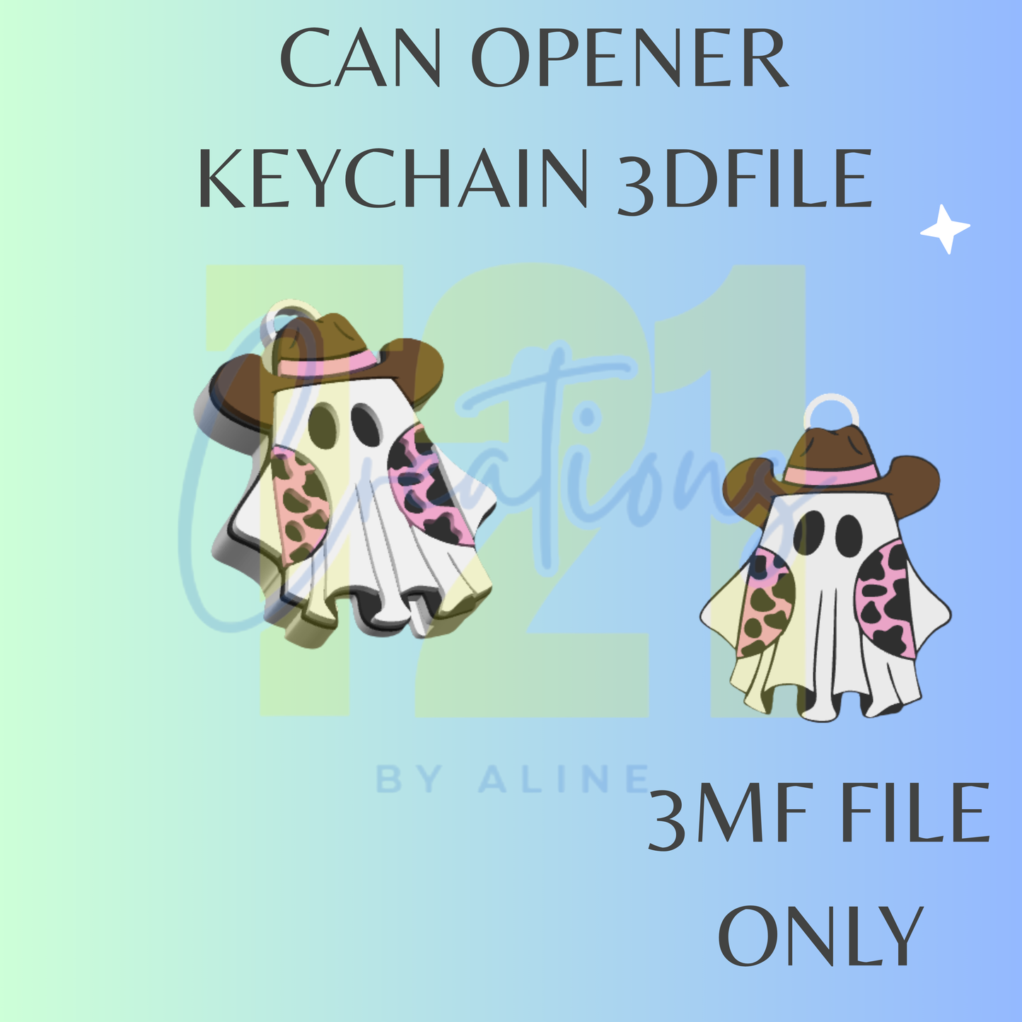 COWBOY GHOST CAN OPENER 3MF FILE