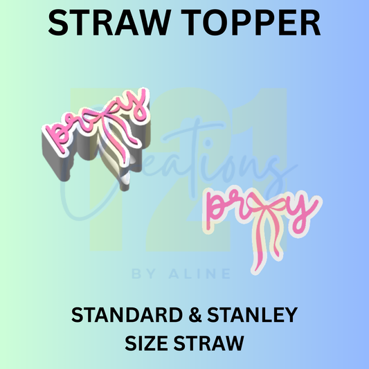 PRAY STRAW TOPPER