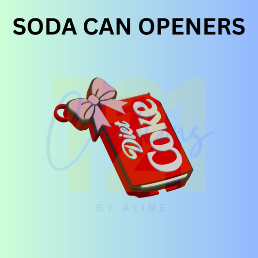 DIET RED SODA CAN OPENER KEYCHAIN