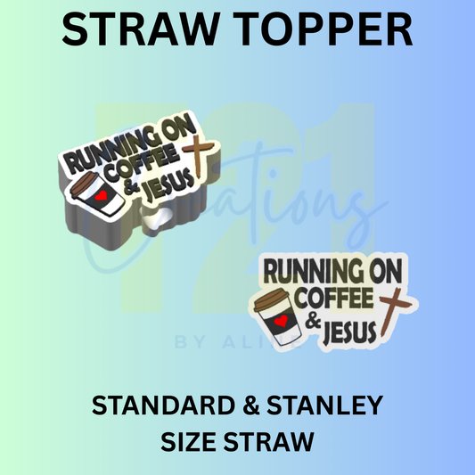 COFFEE & JESUS STRAW TOPPER