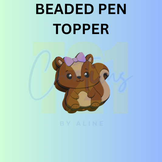 COQUETTE CHIPMUNK PEN TOPPER