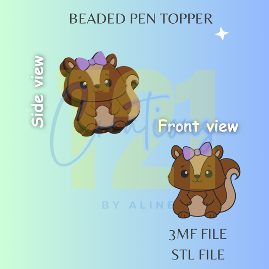 CHIPMUNK PEN TOPPER STL FILE