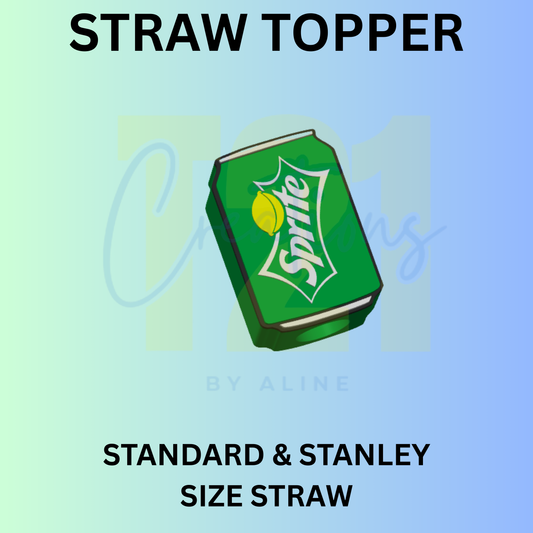 GREEN SODA STRAW TOPPER