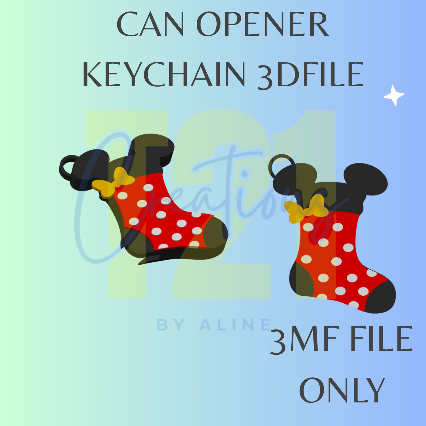 GIRL MOUSE STOCKING OPENER 3MF FILE