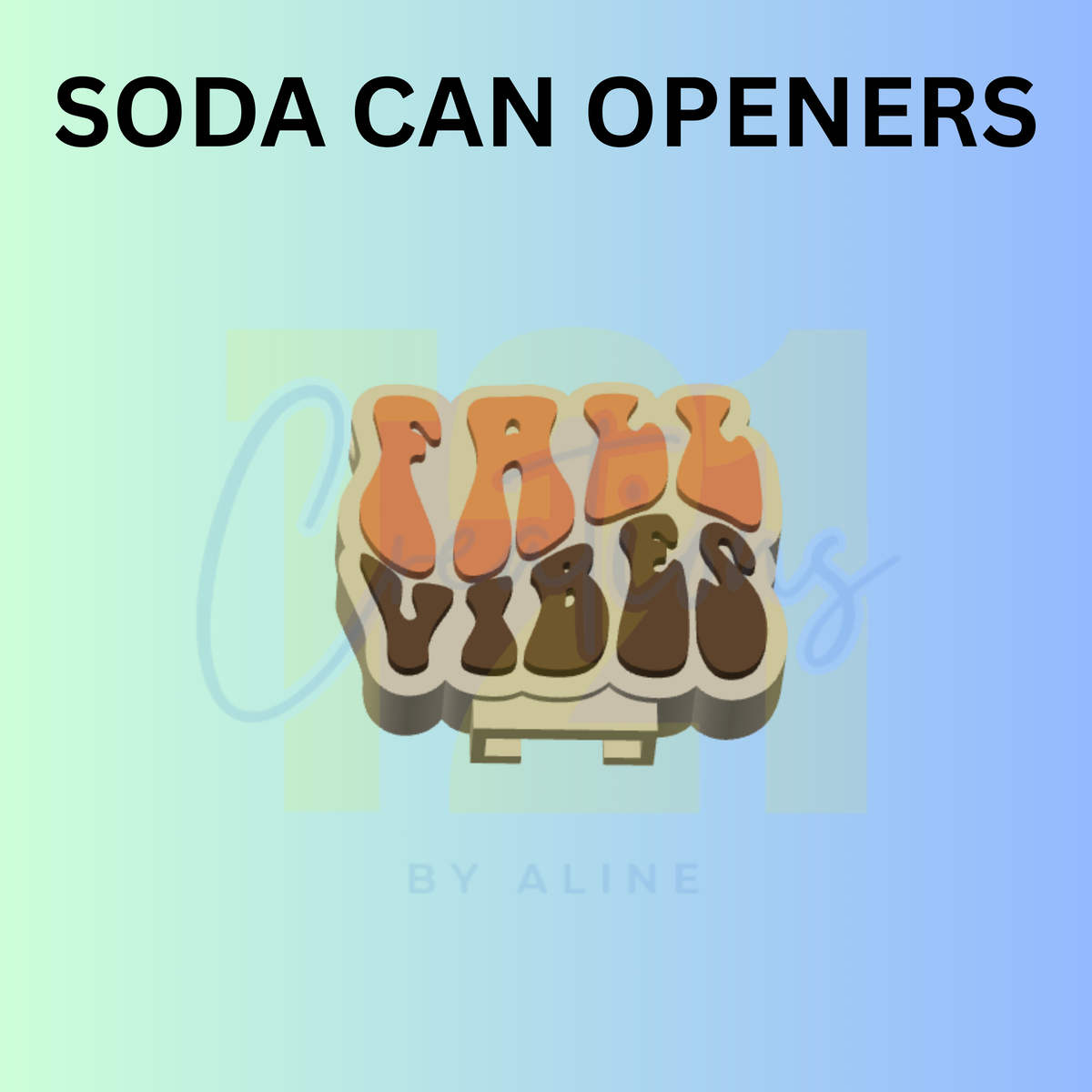 FALL VIBES CAN OPENER KEYCHAIN