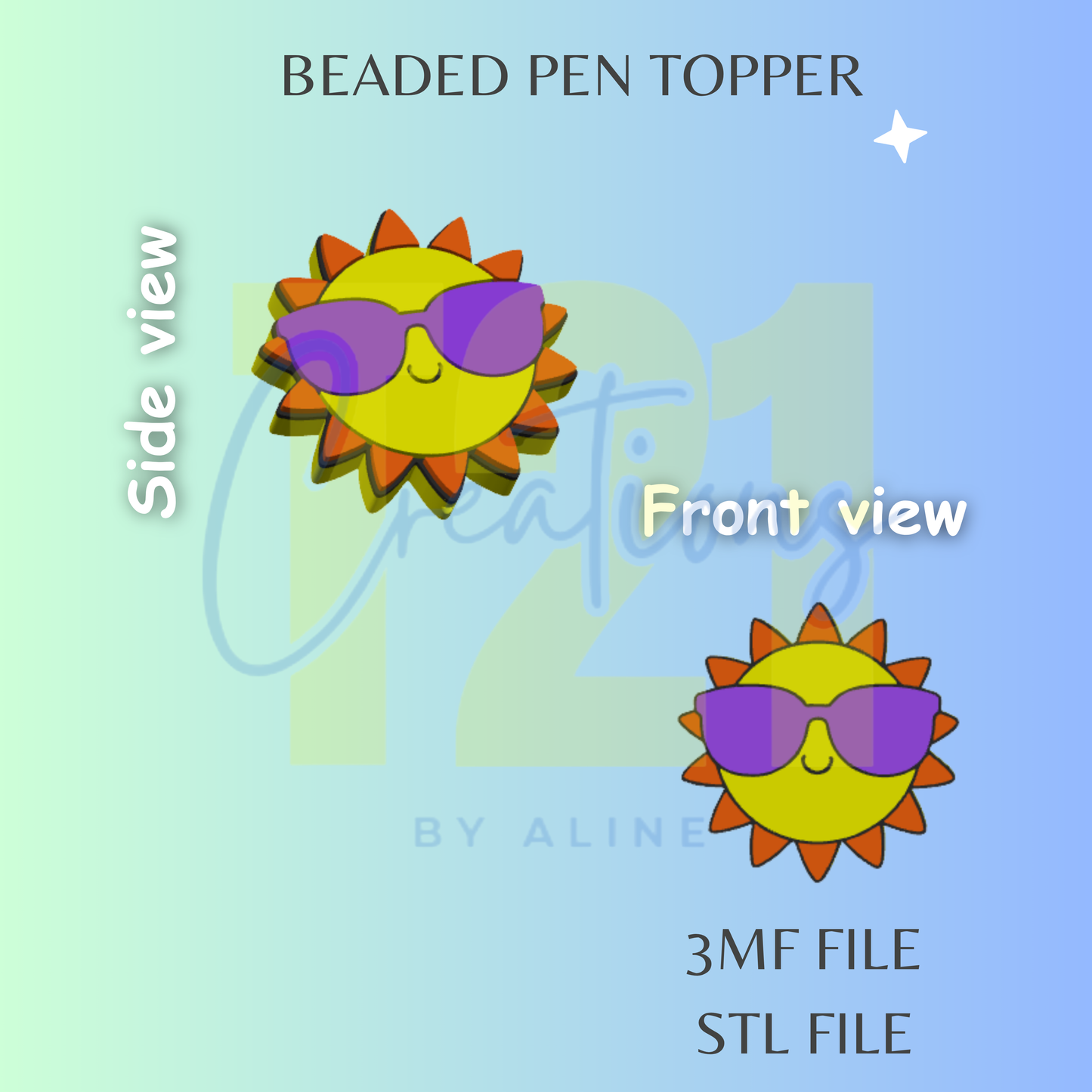COOL SUN PEN TOPPER STL FILE