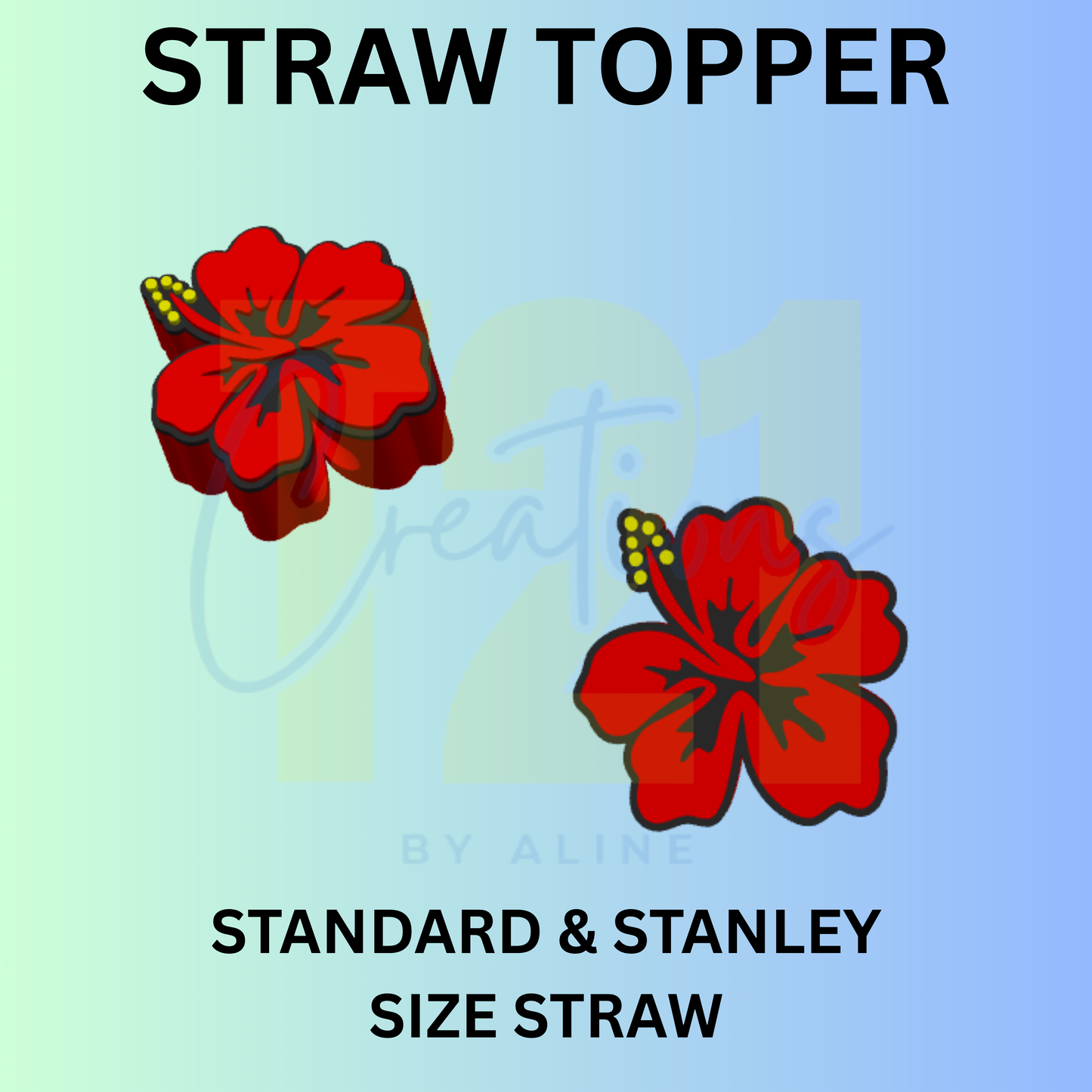 HIBISCUS STRAW TOPPER