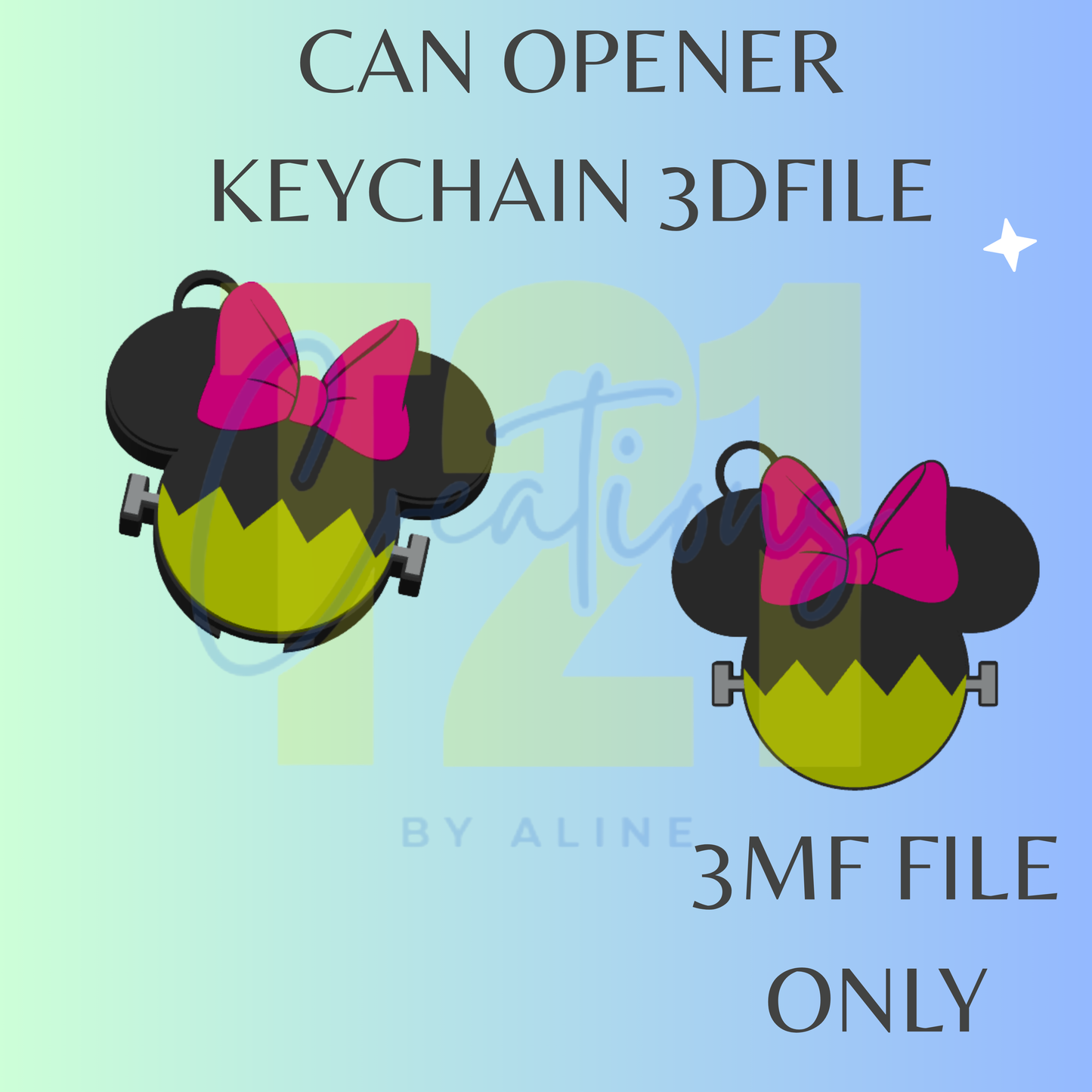 GIRL MOUSE ZOMBIE OPENER 3MF FILE