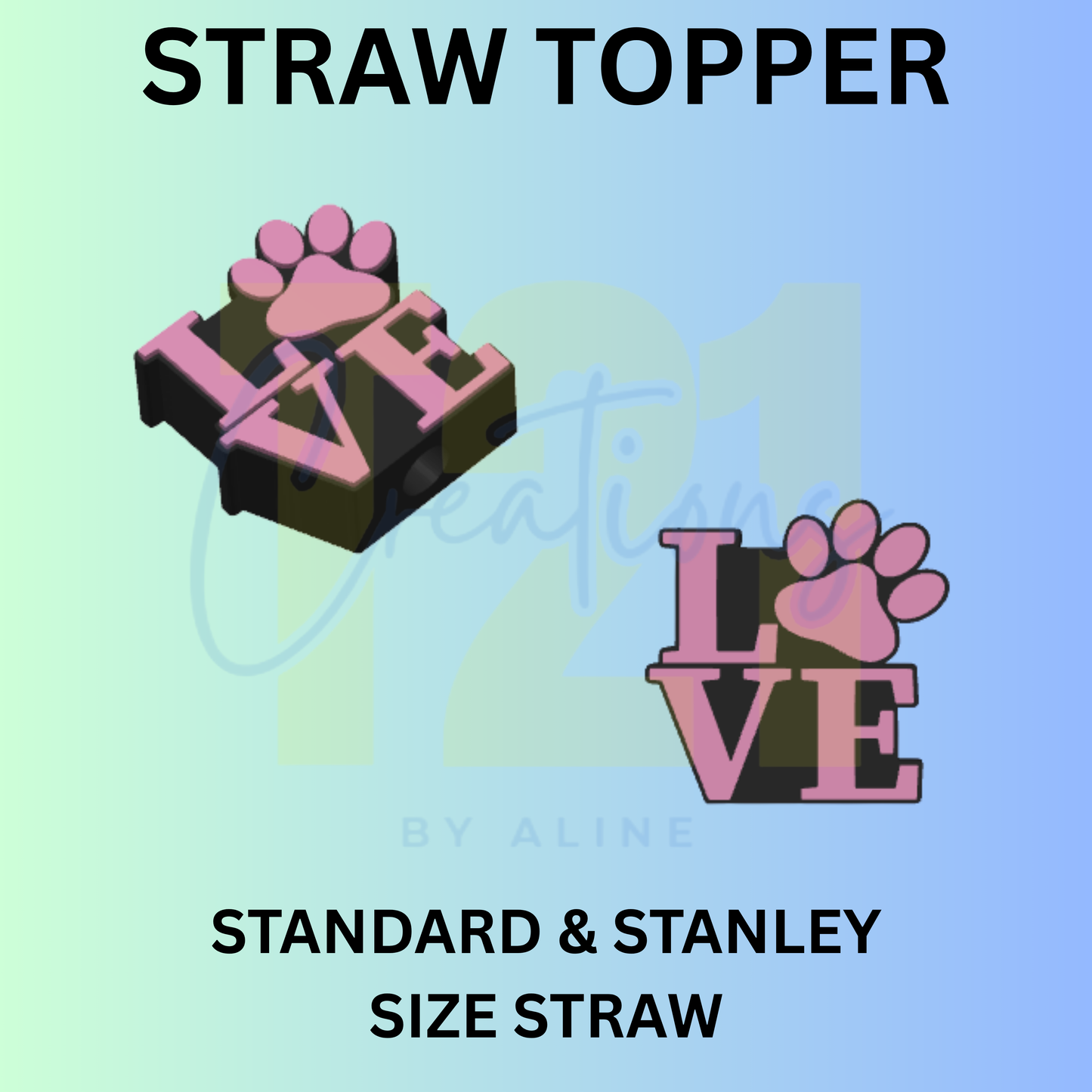 LOVE PAW STRAW TOPPER