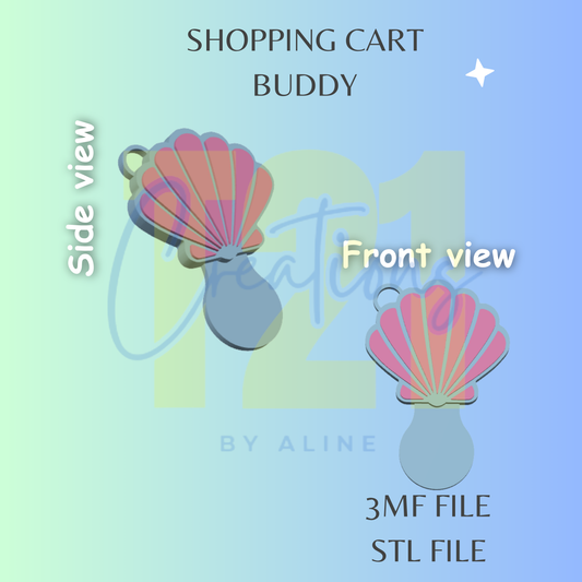 SEA SHELL SHOPPING CART BUDDY STL FILE