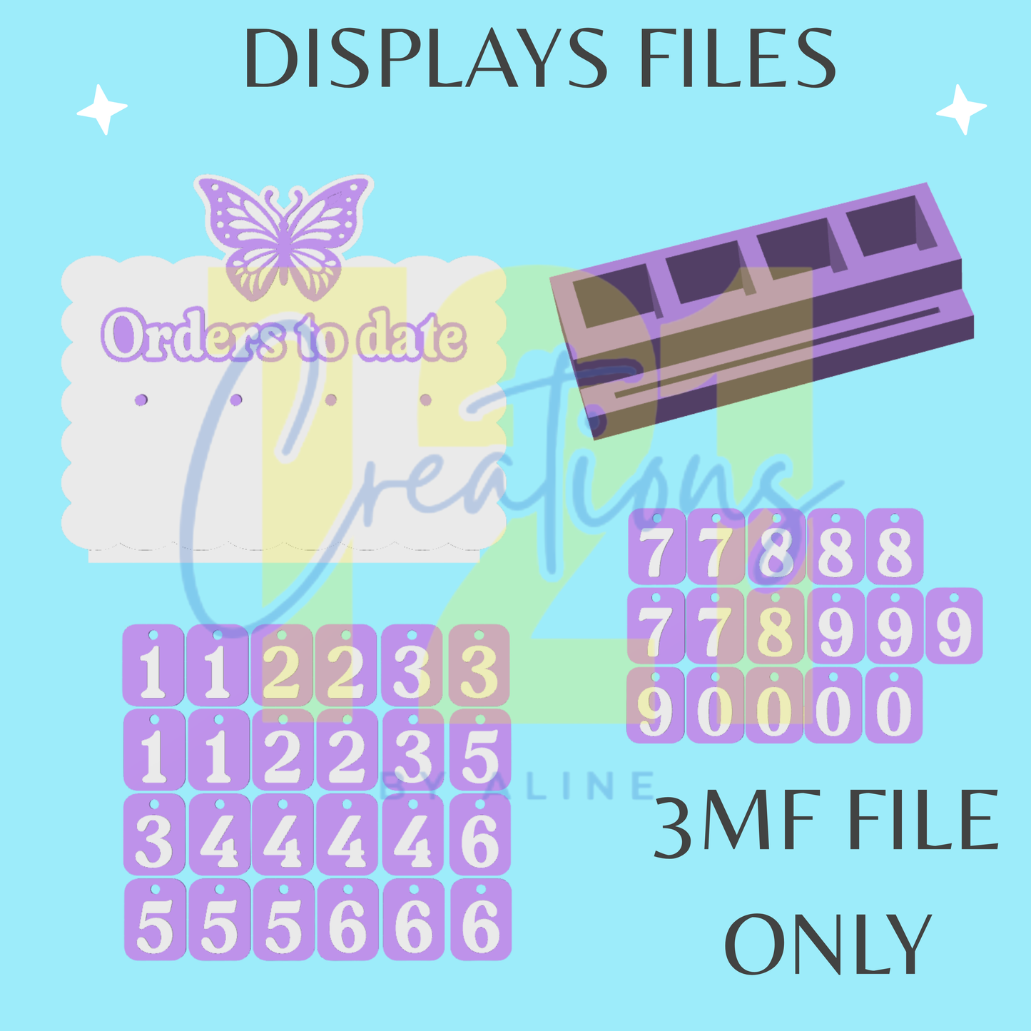 BUTTERFLY ORDER COUNTER 3MF FILE
