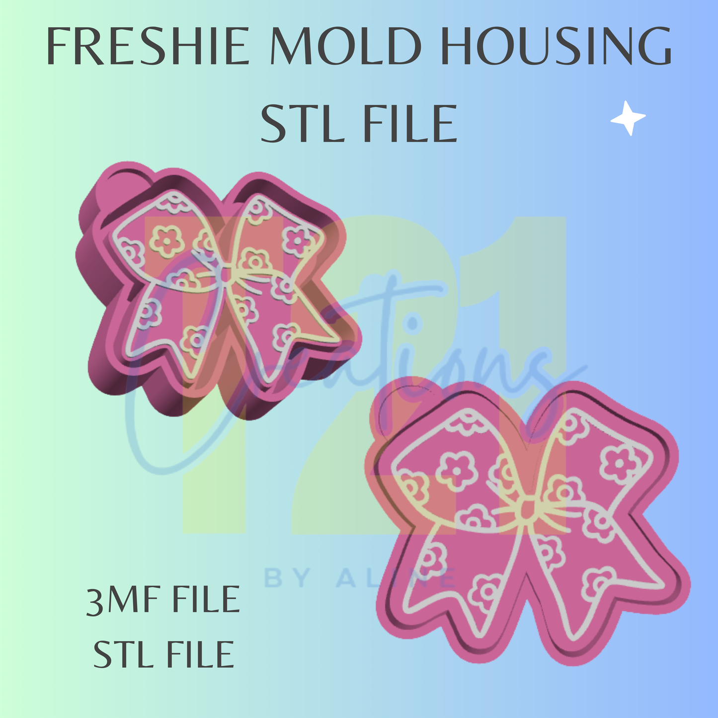 FLOWER BOW FRESHIE MOLD HOUSING STL FILE