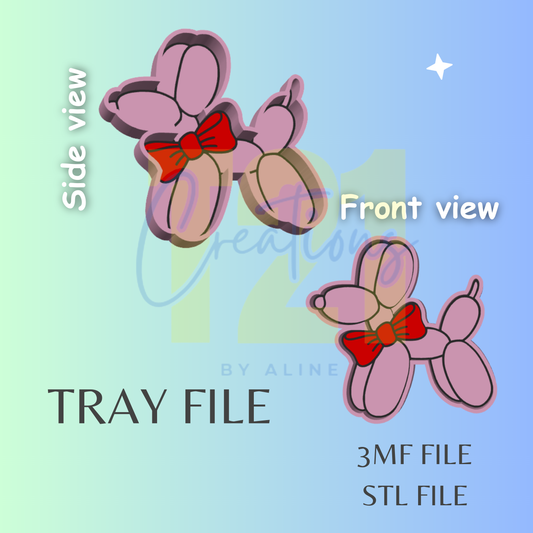 BALLOON DOG TRAY STL FILE