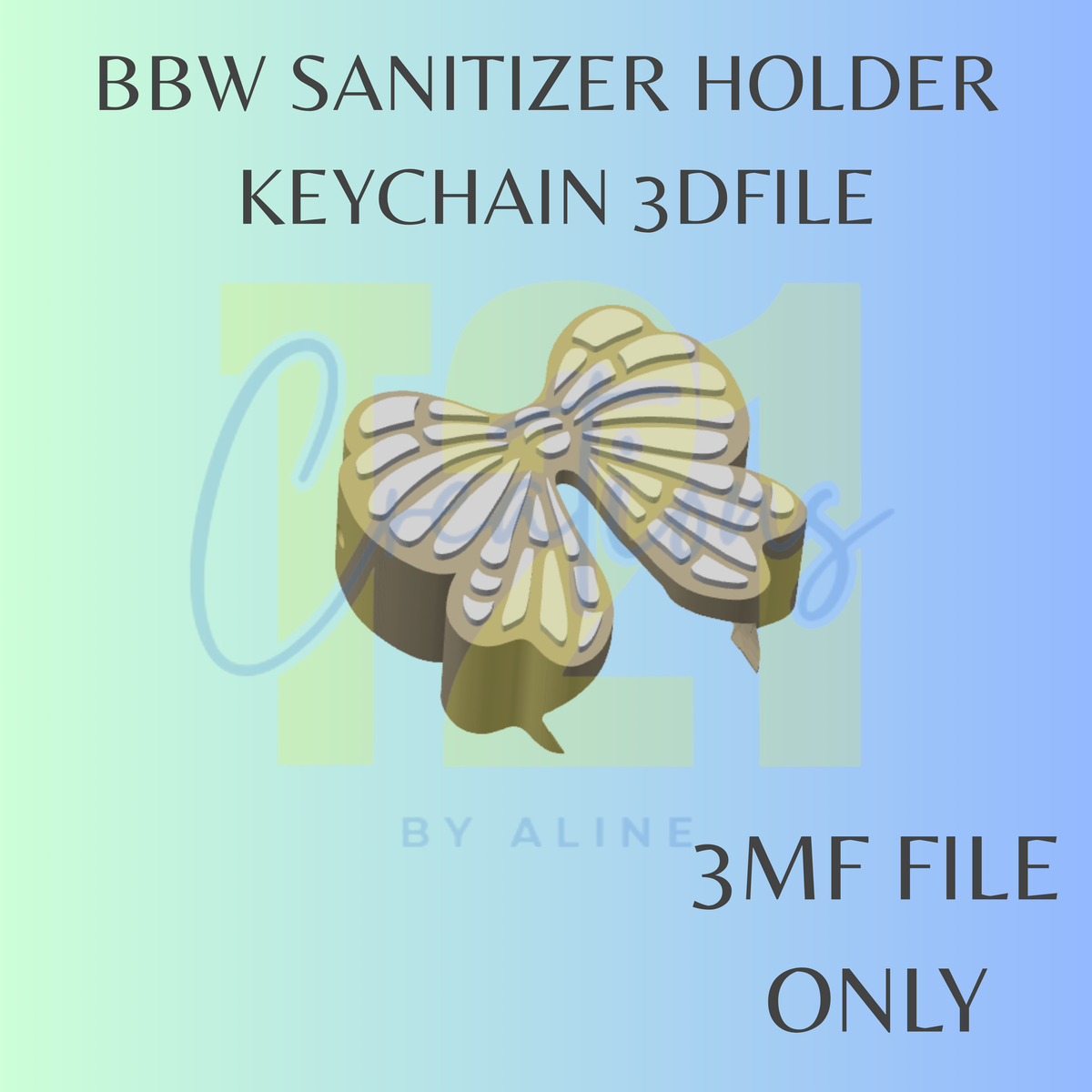 CONCHA BOW BBW SANITIZER KEYCHAIN 3MF FILE