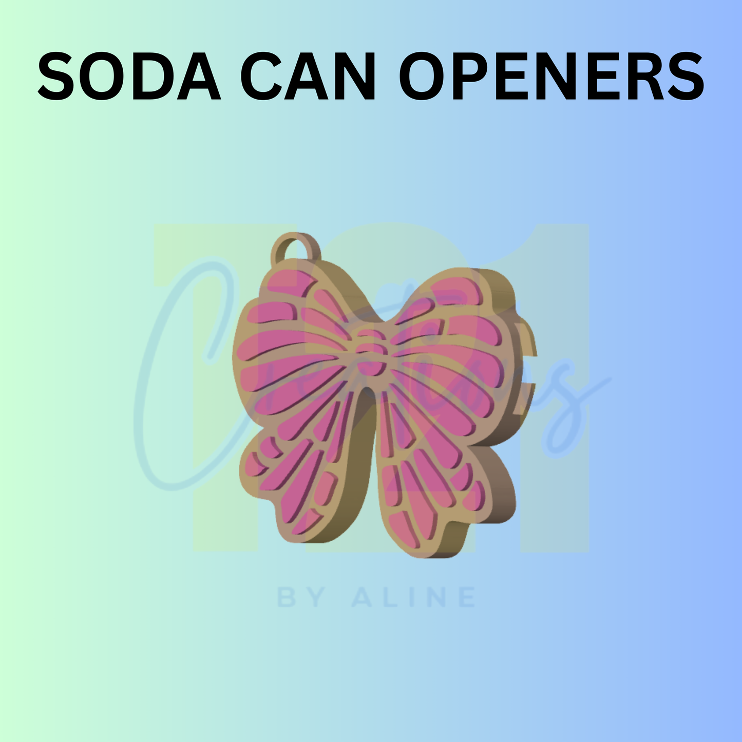 CONCHA BOW SODA CAN OPENER KEYCHAIN