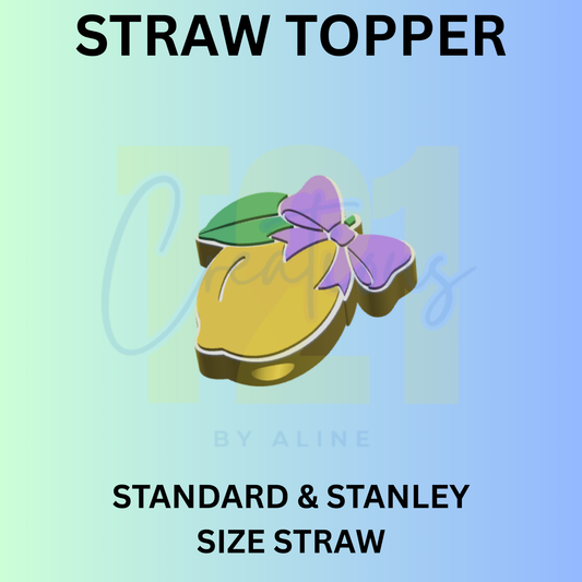 COQUETTE LEMON STRAW TOPPER