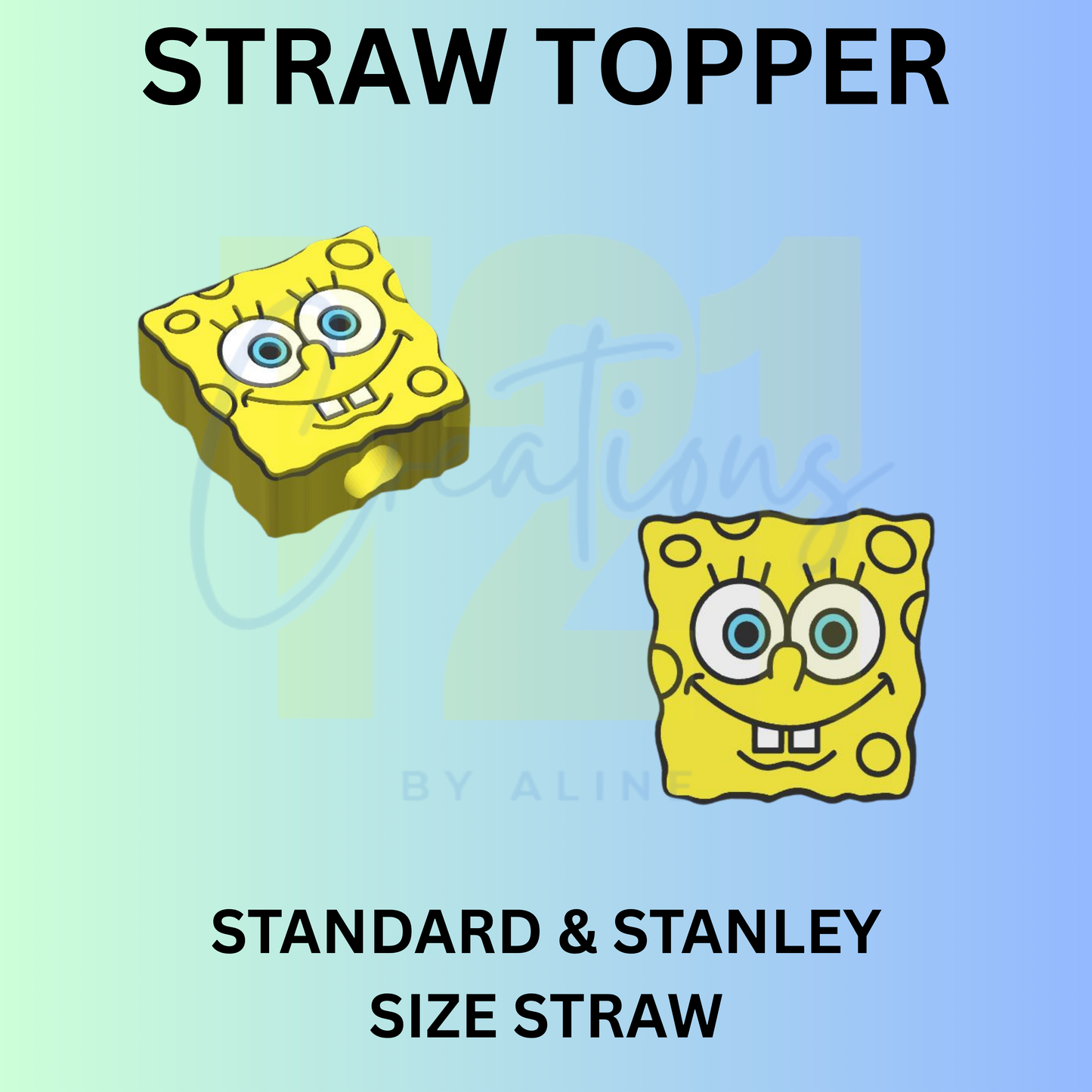SPONGE GUY STRAW TOPPER