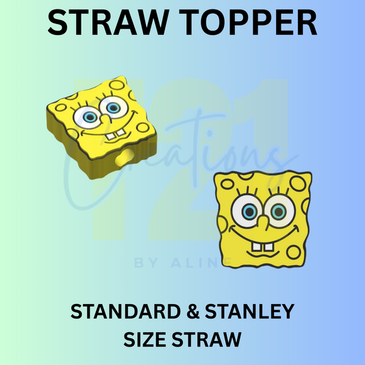SPONGE GUY STRAW TOPPER