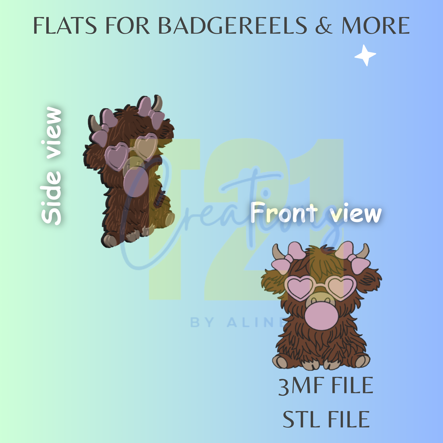 COOL COW FLAT STL FILE