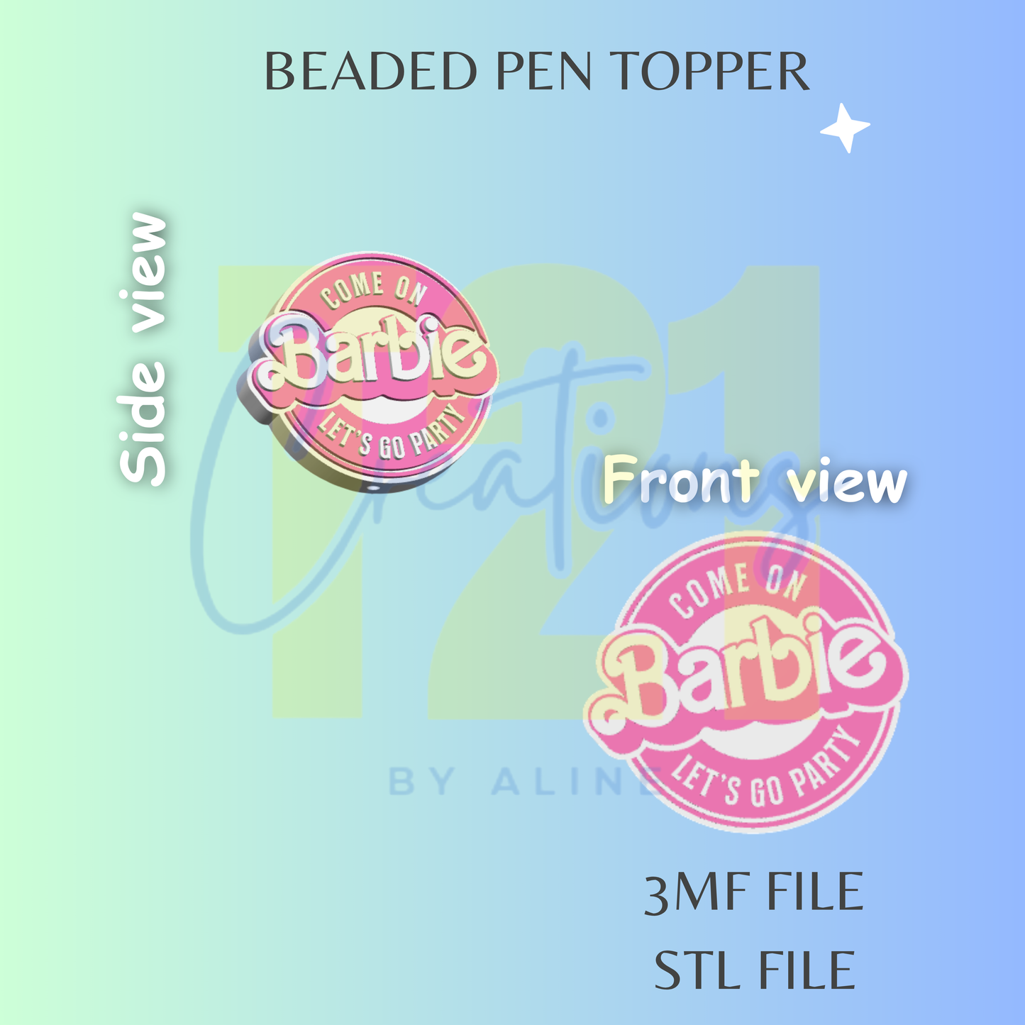 DOLL PEN TOPPER STL FILE