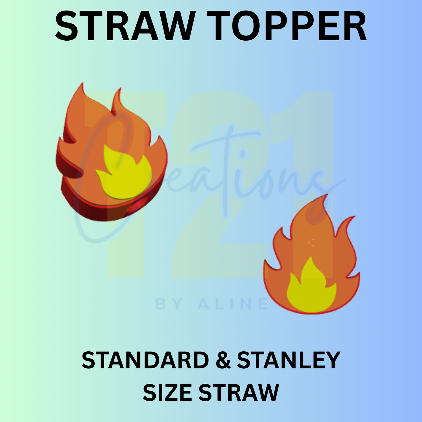 FLAME STRAW TOPPER