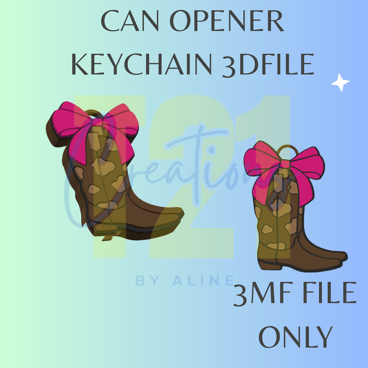 COQUETTE BOOT 2 CAN OPENER 3MF FILE
