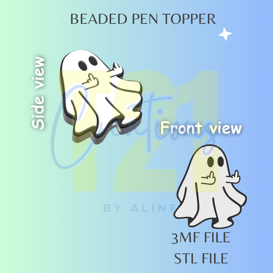 SASSY GHOST PEN TOPPER STL FILE