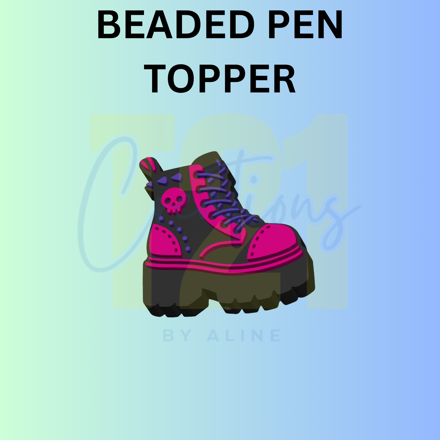 BLACK BOOT PEN TOPPER