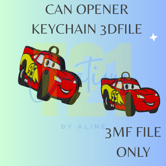 RED CAR CAN OPENER 3MF FILE