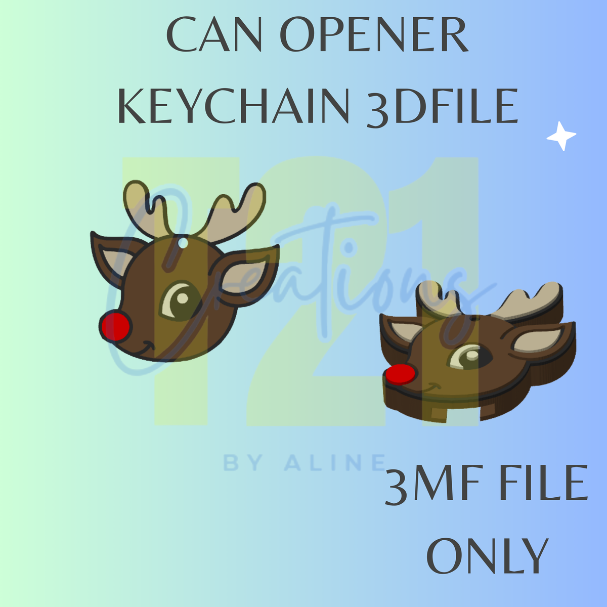 BOY REINDEER CAN OPENER 3MF FILE