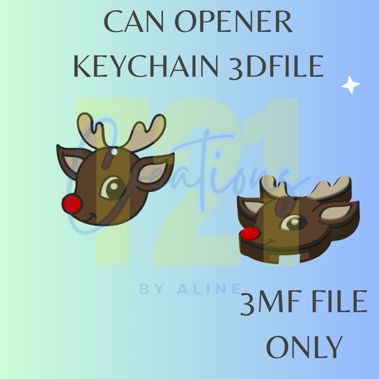 BOY REINDEER CAN OPENER 3MF FILE