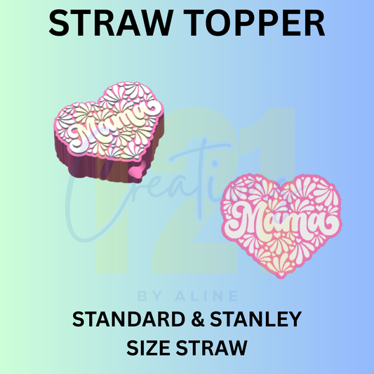 MAMA TALAVERA HEART STRAW TOPPER
