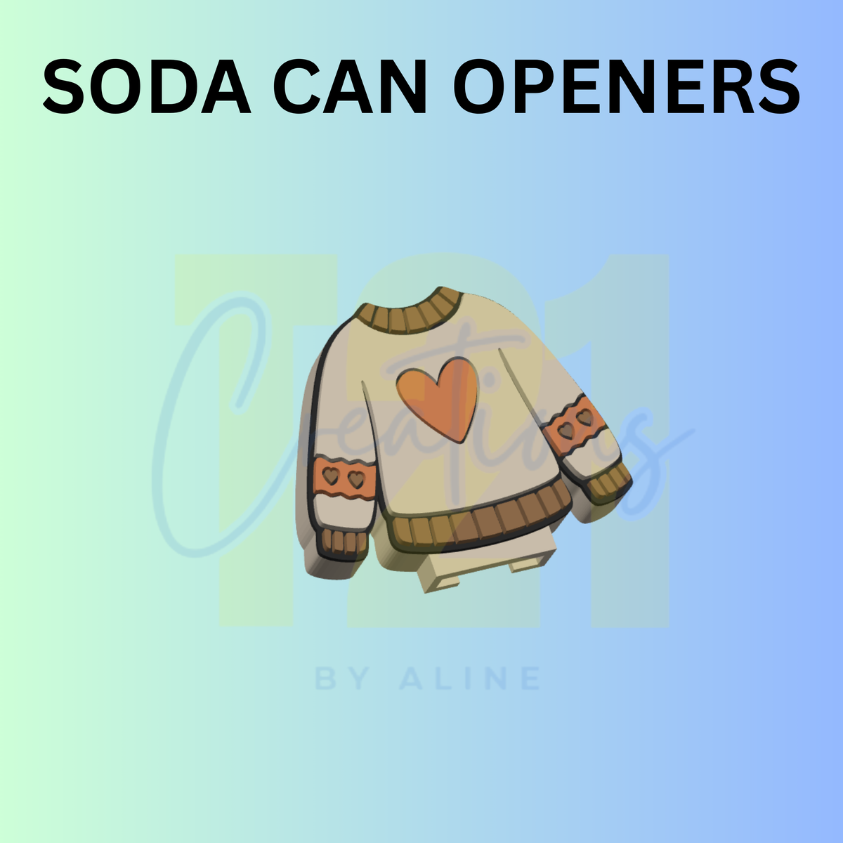 HEART SWEATER CAN OPENER KEYCHAIN