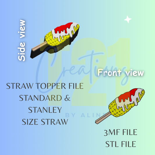 ELOTE STRAW TOPPER STL FILE