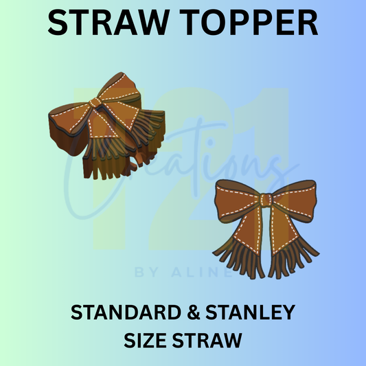 WESTERN BOW STRAW TOPPER