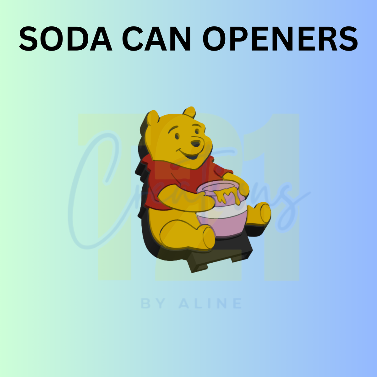 HONEY BEAR 3 CAN OPENER KEYCHAIN