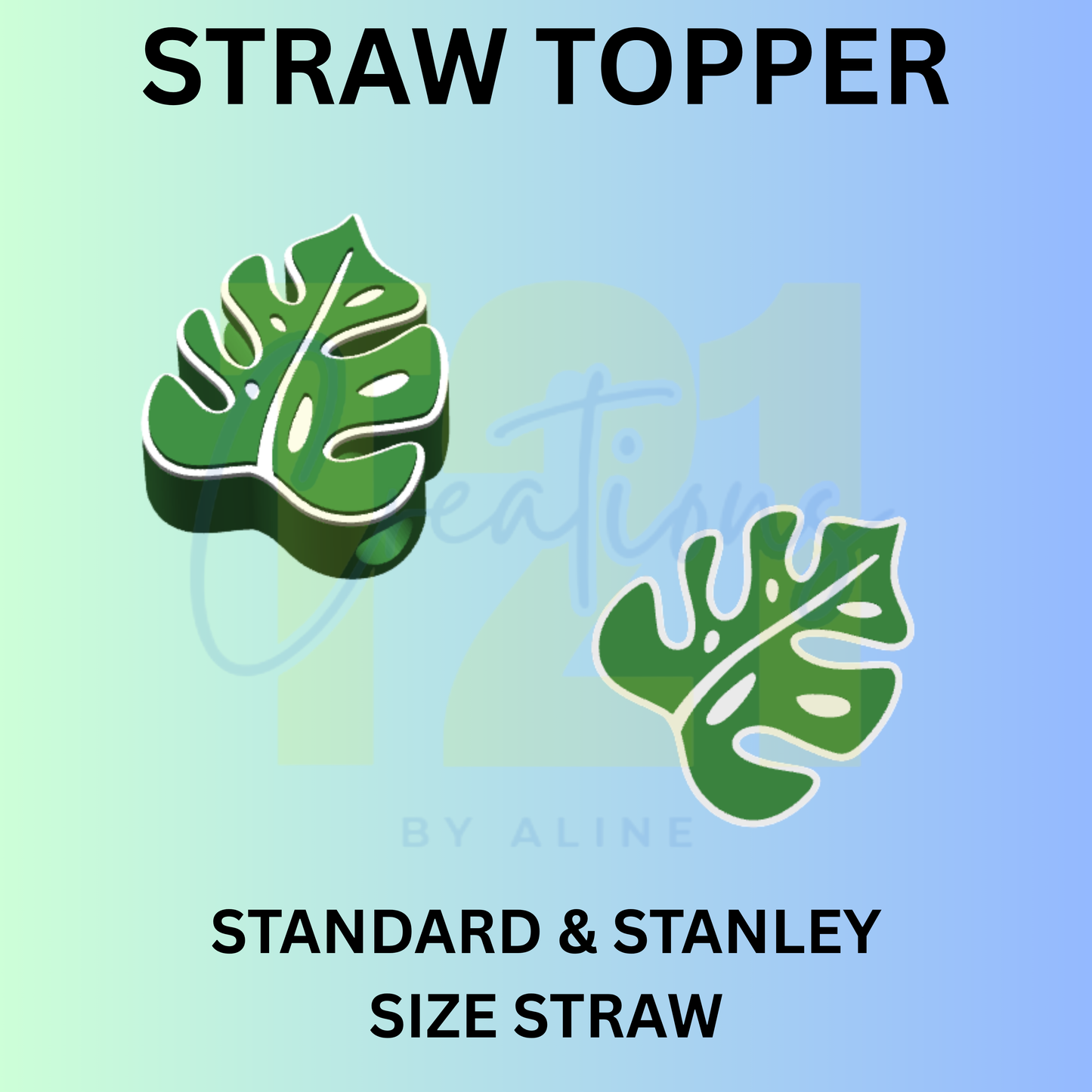 MONSTERA STRAW TOPPER