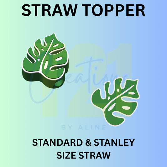 MONSTERA STRAW TOPPER