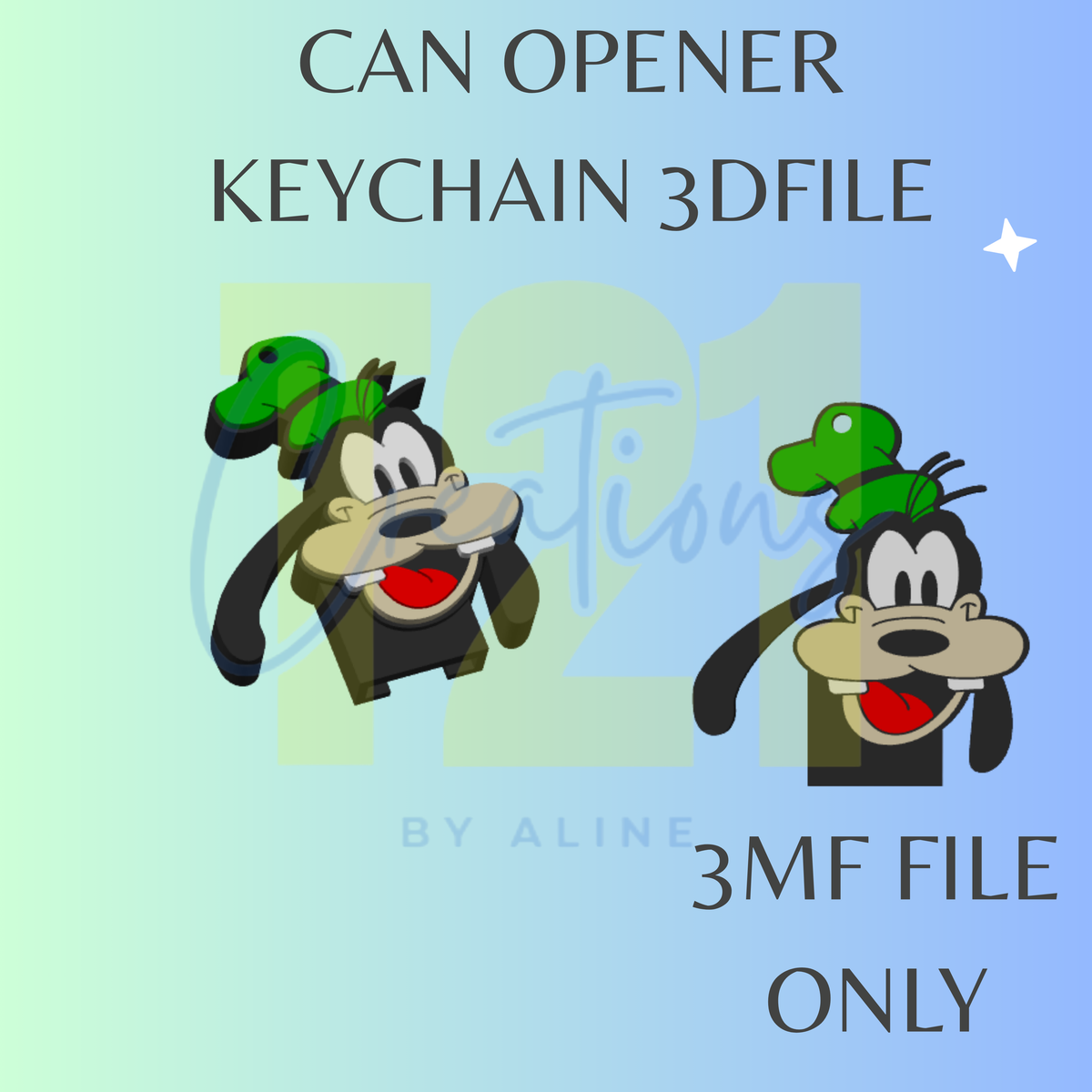 GREEN HAT DOG CAN OPENER 3MF FILE