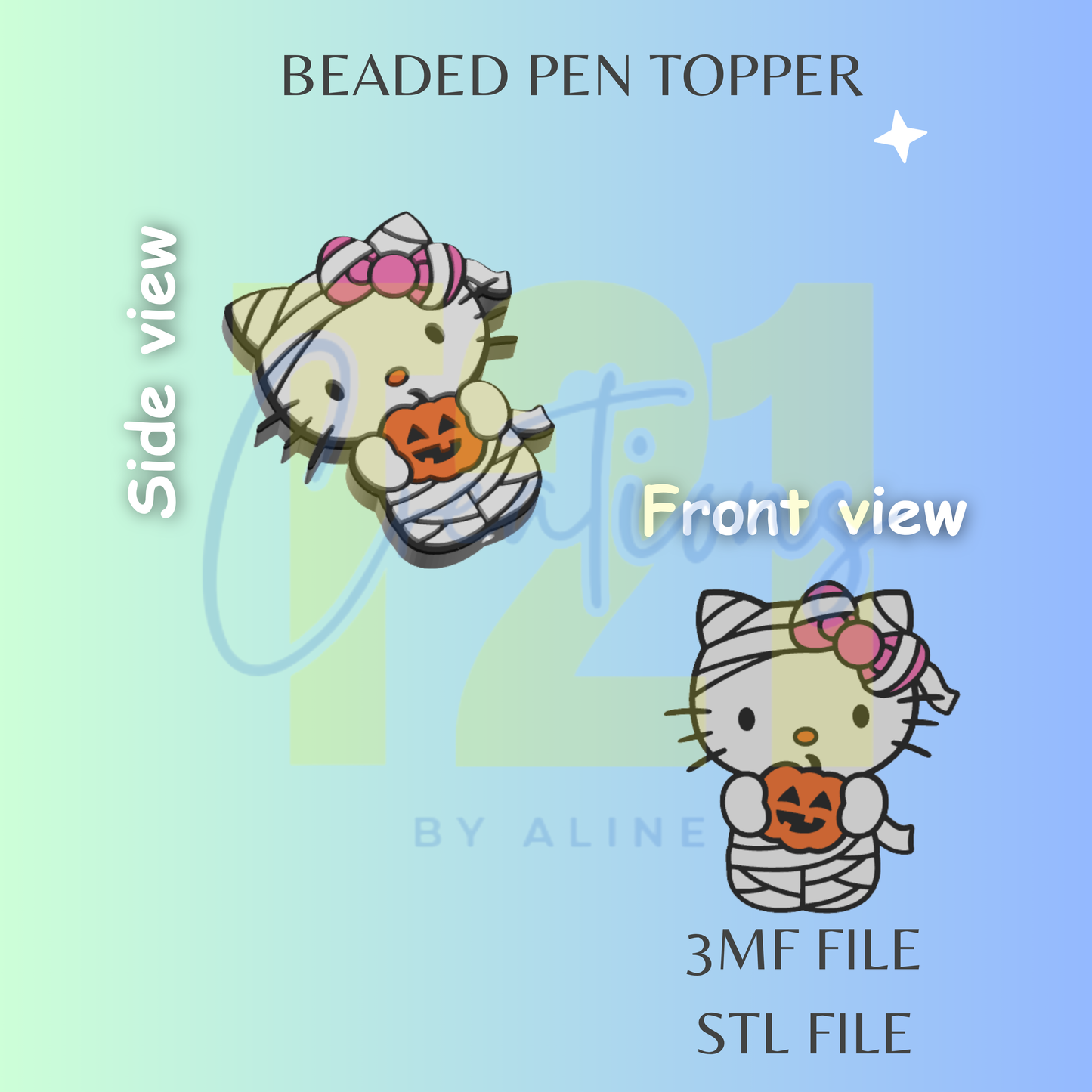 MUMMY H-K PEN TOPPER STL FILE